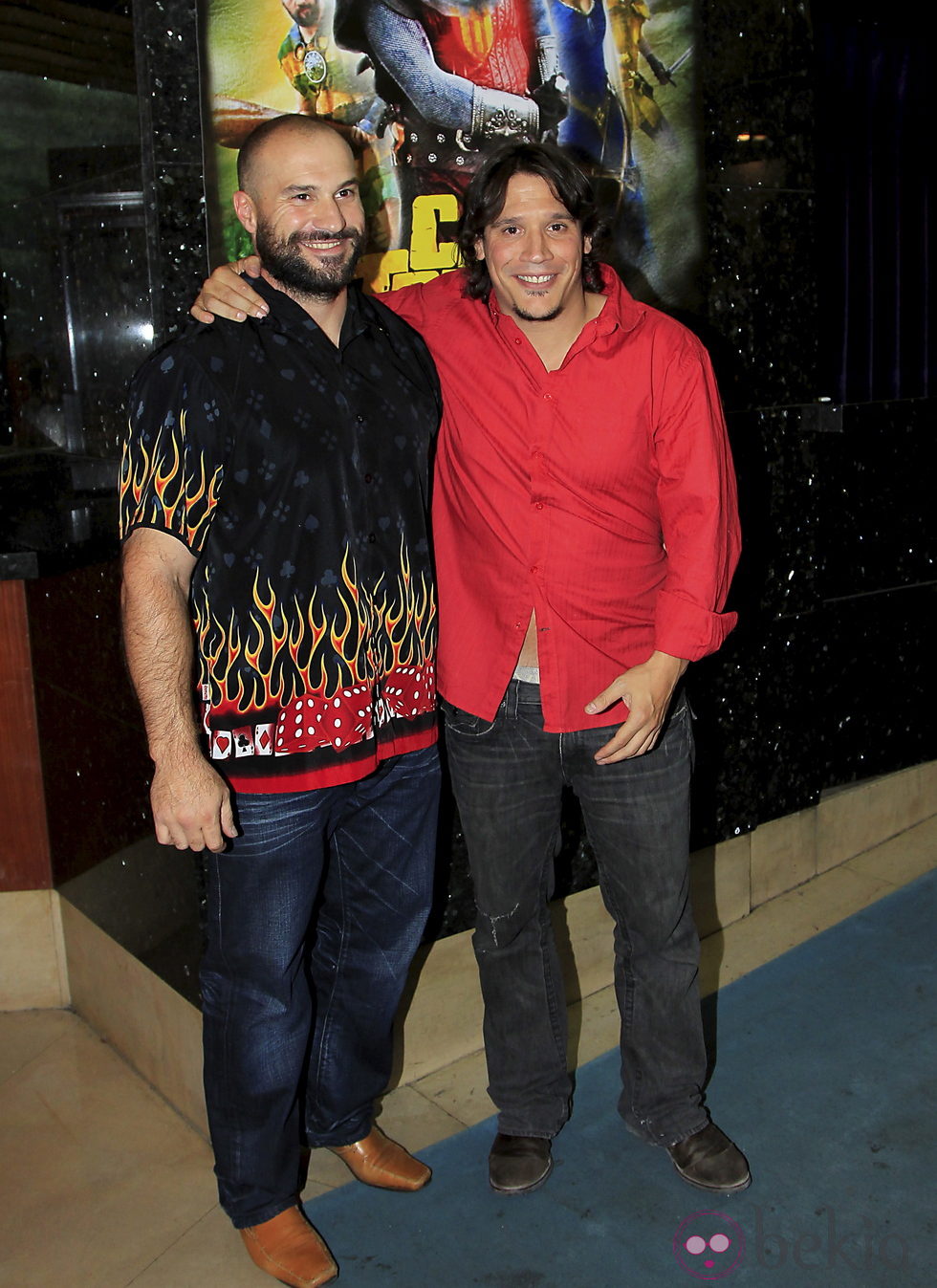 Manuel Martínez y Sergio Peris Mencheta en el estreno de 'Capitán Trueno y el Santo Grial'