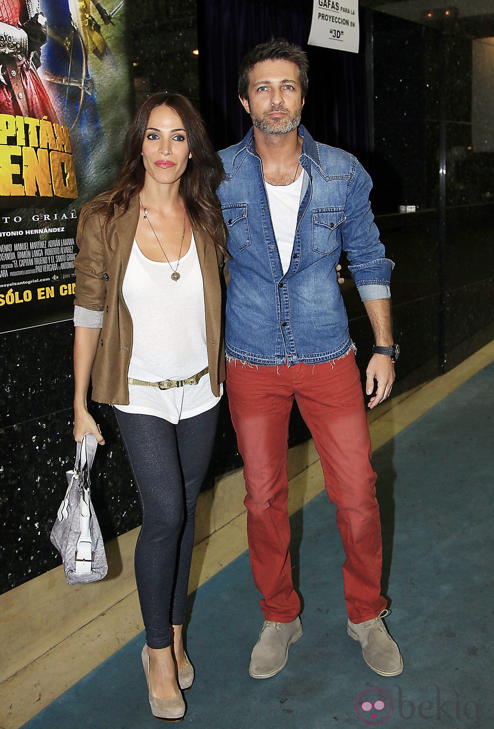 Nerea Garmendia y Jesús Olmedo en el estreno de 'Capitán Trueno y el Santo Grial'