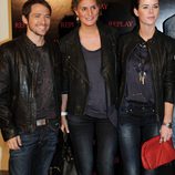 Manuel Martos, Amelia Bono y María Zurita en la inauguración de la tienda Replay de Barcelona