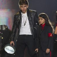 Prince Jackson, Blanket Jackson y Paris Jackson en el concierto homenaje a Michael Jackson