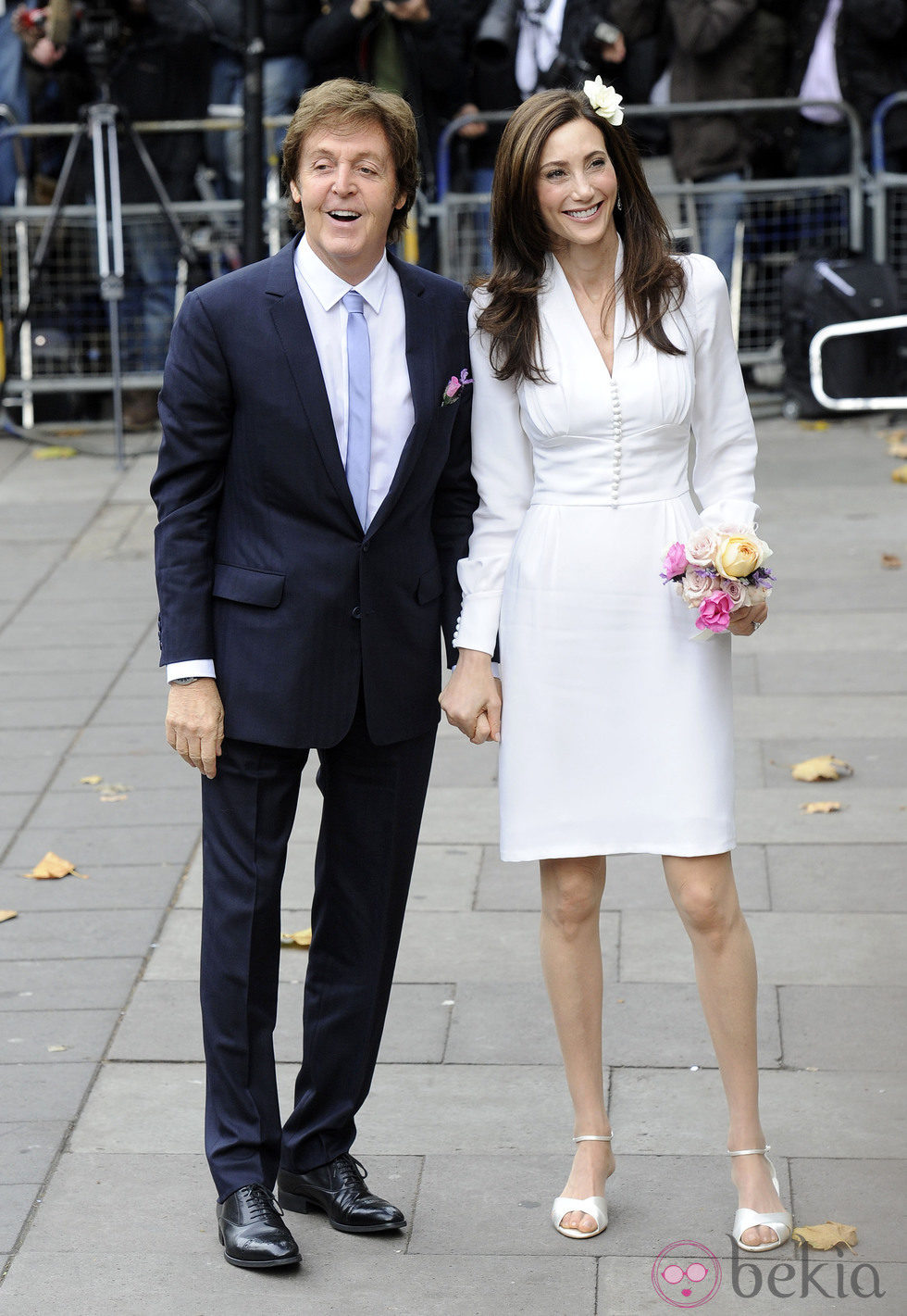 Paul McCartney y Nancy Shevell a la entrada de la Iglesia