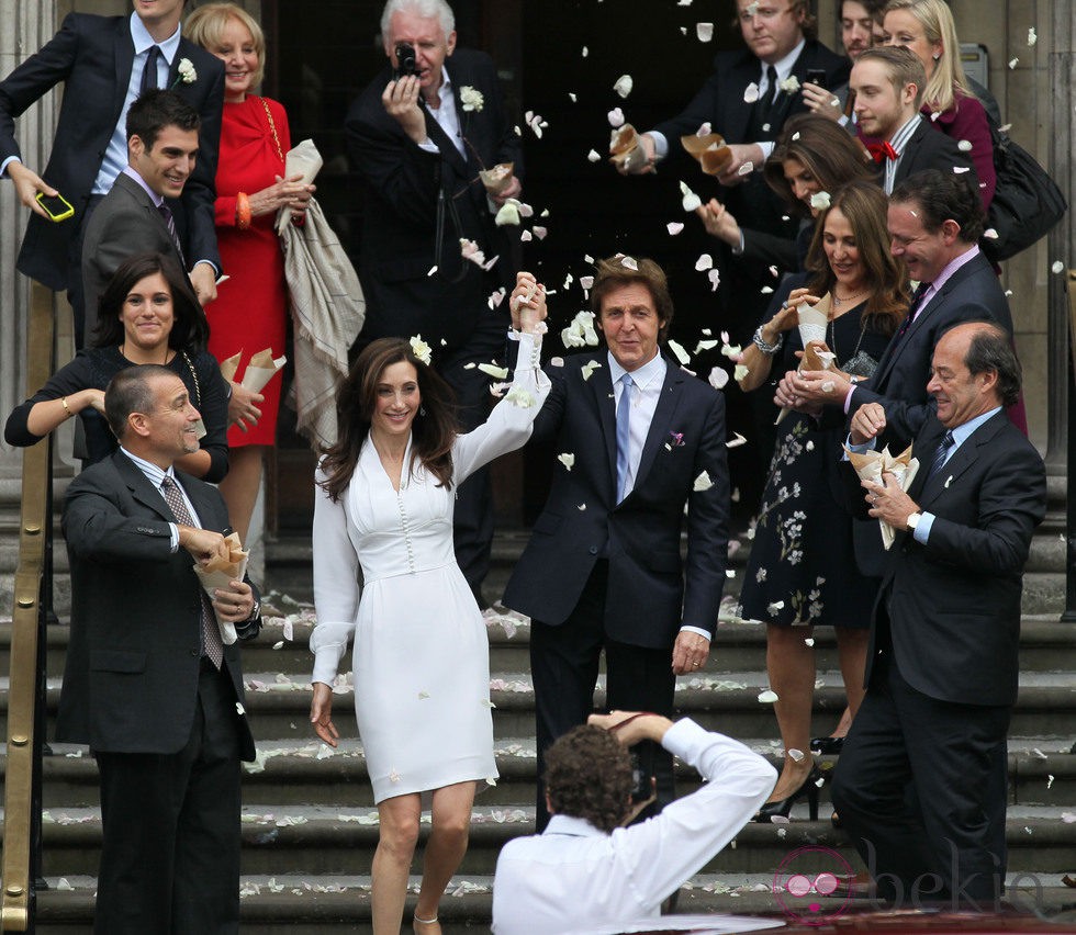 Paul McCartney y Nancy Shevell el día de su boda