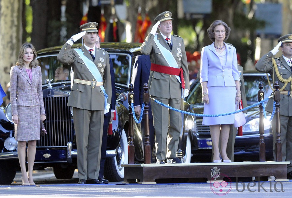 Los Reyes y los Príncipes de Asturias en los actos del Día de la Hispanidad