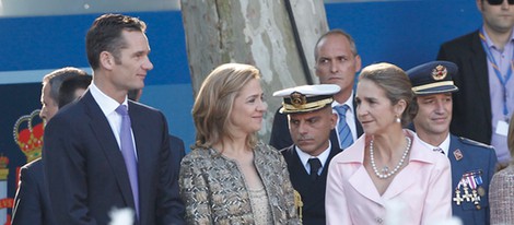 Los Duques de Palma y la Infanta Elena el Día de la Hispanidad 2011