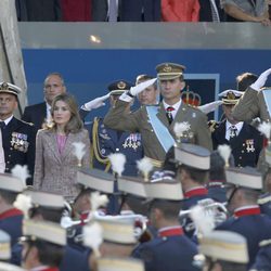 El Rey Juan Carlos, los Príncipes de Asturias y la Infanta Elena el Día de la Hispanidad