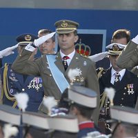 El Rey Juan Carlos y el Príncipe Felipe el Día de la Hispanidad