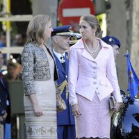 Las Infantas Cristina y Elena el Día de la Hispanidad