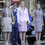 La Princesa Letizia, la Infanta Elena y la Infanta Cristina el Día de la Hispanidad