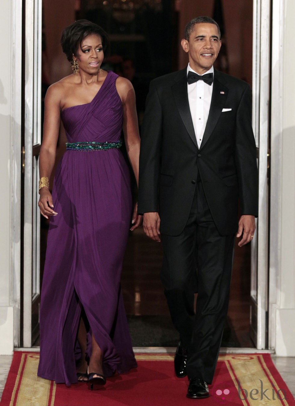 Barack y Michelle Obama en una cena de gala en la Casa Blanca