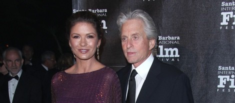 Catherine Zeta Jones y Michel Douglas en el Festival de Santa Bárbara