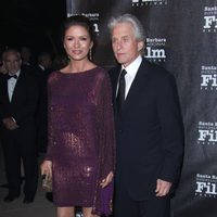 Catherine Zeta Jones y Michel Douglas en el Festival de Santa Bárbara