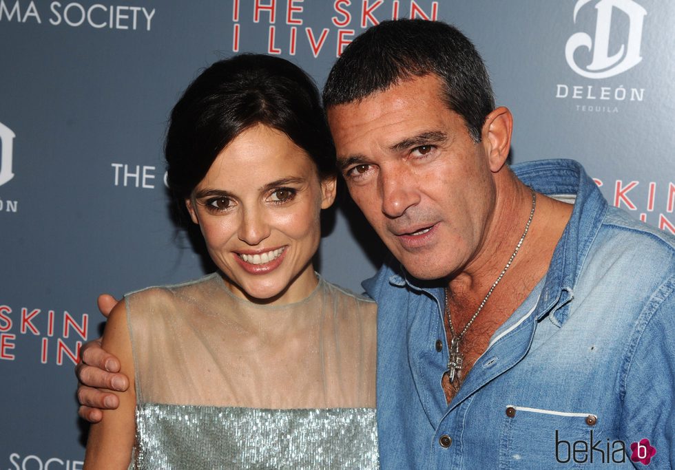 Elena Anaya y Antonio Banderas en la premiere de 'La piel que habito' en Nueva York