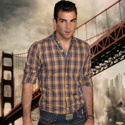 Zachary Quinto en un photocall de 'Star Trek'