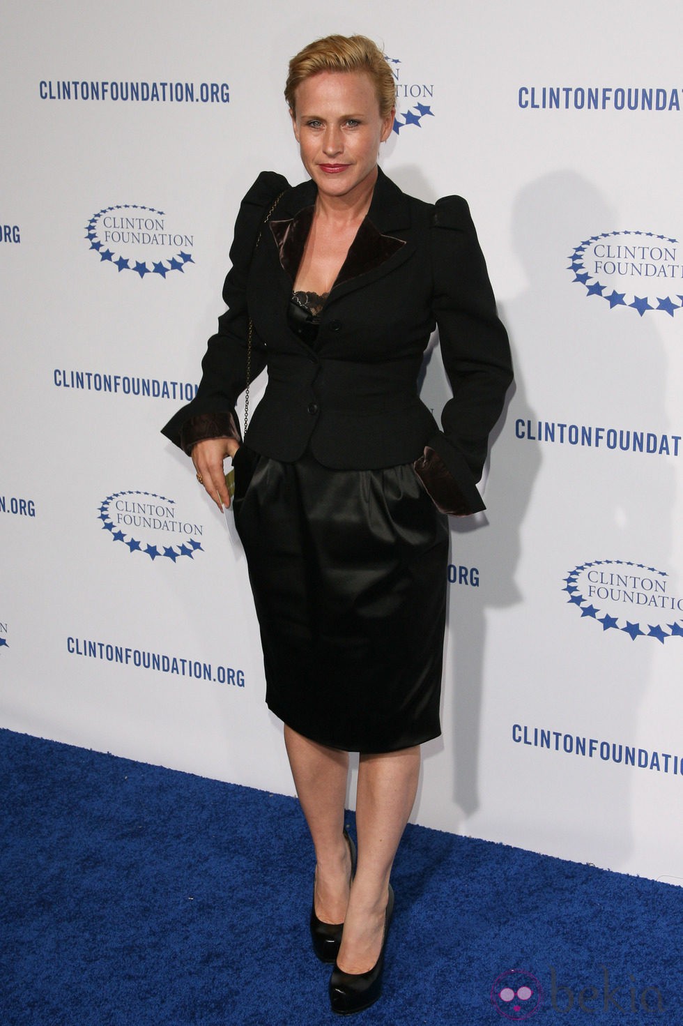 Patricia Arquette en la fiesta de la Fundación Clinton