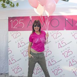 Mabel Lozano en la marcha mundial contra el cáncer