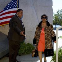 Aretha Franklin en la inauguración del monumento a Martin Luther King