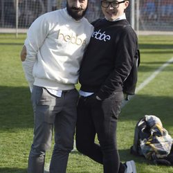 Aritz y Han en el Partido Solidario para el Orfanato de Malabo