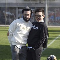 Aritz y Han en el Partido Solidario para el Orfanato de Malabo