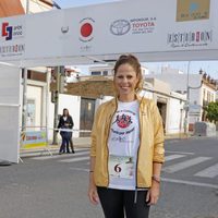 Pastora Soler en una carrera solidaria en Coria del Río