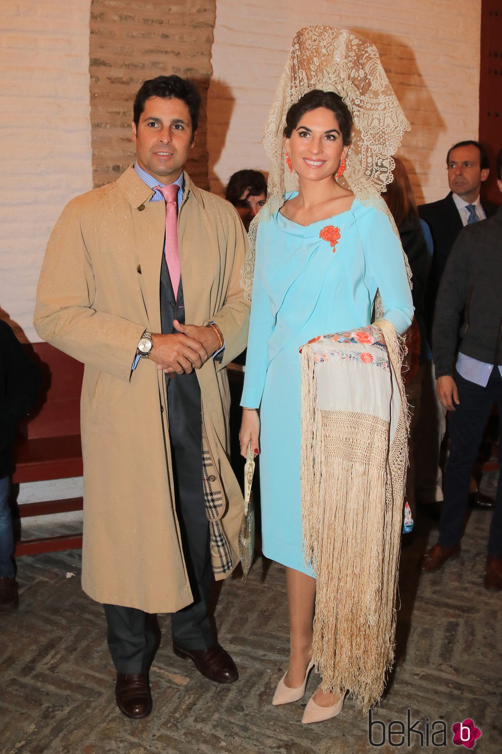 Fran Rivera y Lourdes Montes en la exhibición de Enganches de Sevilla de la Feria de Abril 2016