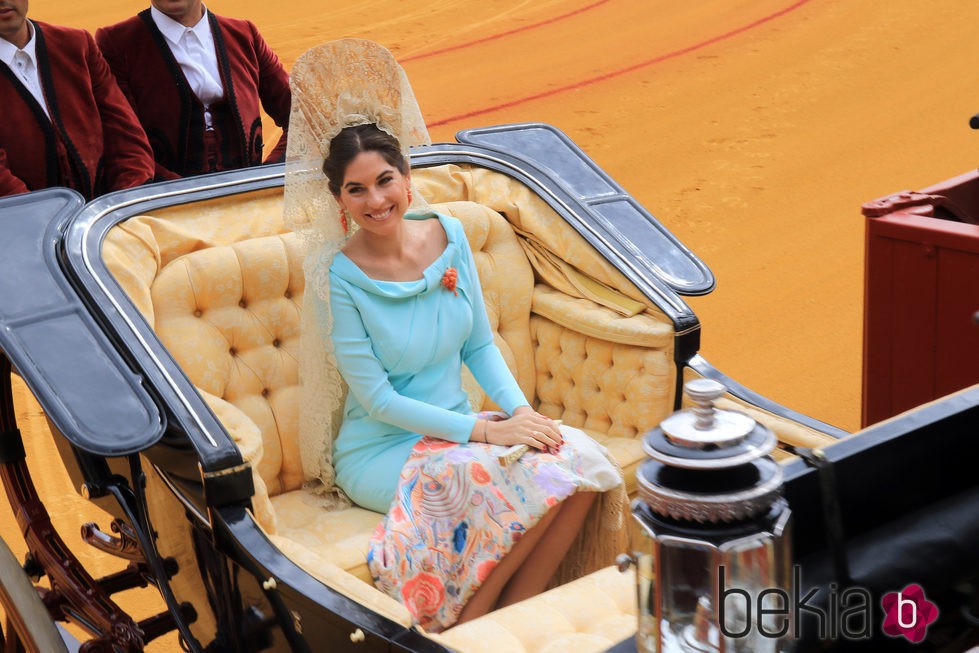 Lourdes Montes ejerciendo de Madrina de Honor de la Exhibición de Enganches 2016