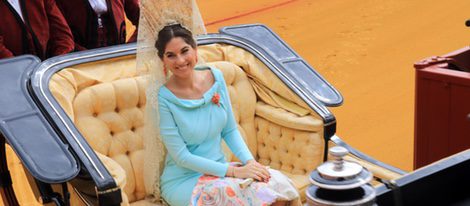 Lourdes Montes ejerciendo de Madrina de Honor de la Exhibición de Enganches 2016