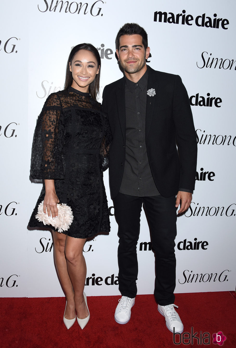 Jesse Metcalfe y Cara Santana  en la fiesta de Marie Claire 'Fresh Faces' en Los Ángeles