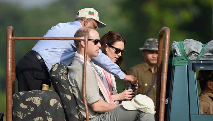 Los Duques de Cambridge visitan el Parque Nacional de Kaziranga en su viaje a la India