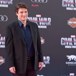 Nathan Fillion en el estreno de 'Capitán América: Civil War'