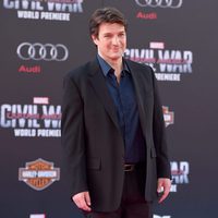 Nathan Fillion en el estreno de 'Capitán América: Civil War'