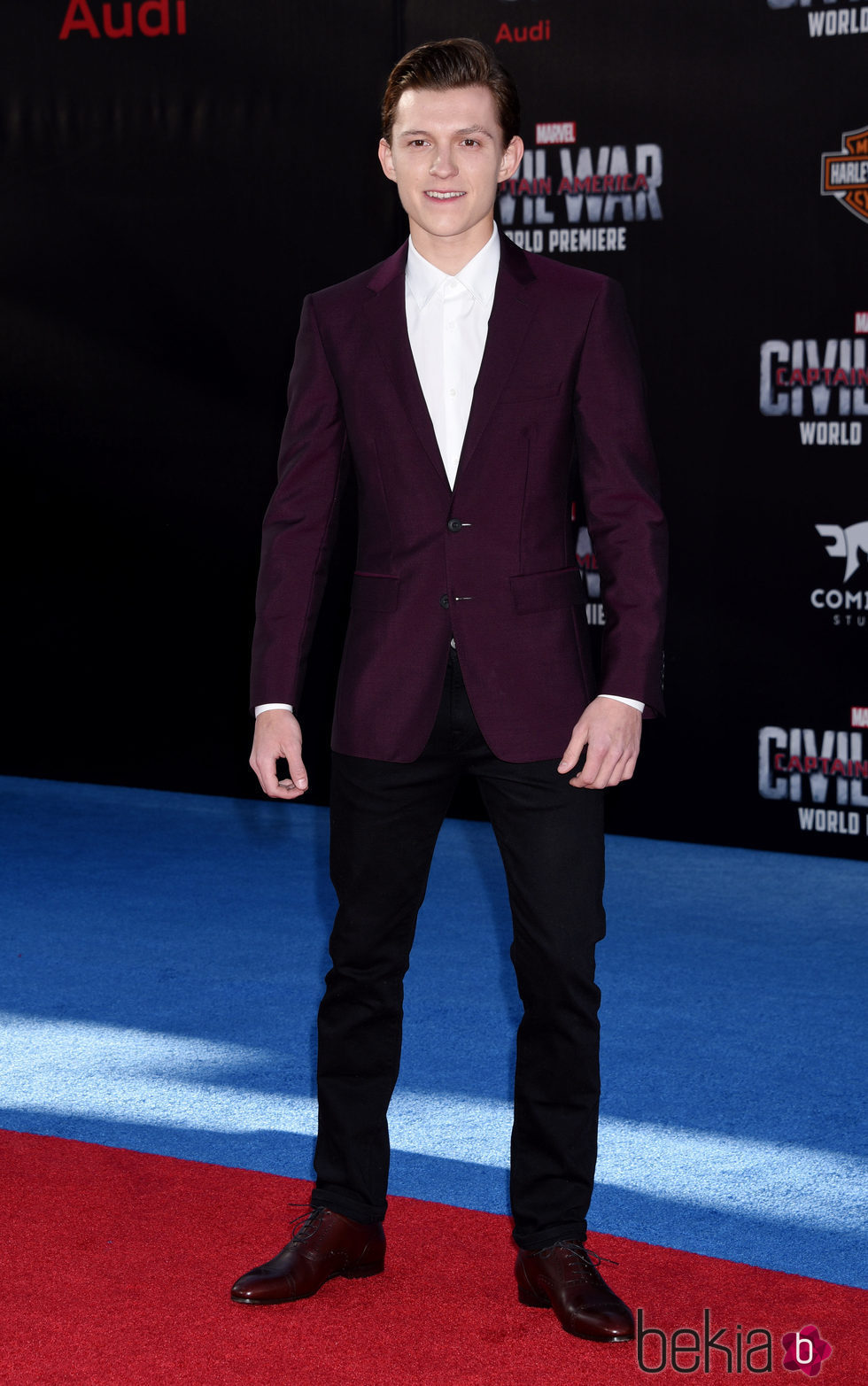 Tom Holland en el estreno de 'Capitán América: Civil War'