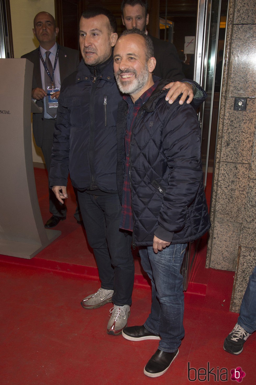 Ricky Castellanos y Javier Gutiérrez en el partido de Champions entre el Atlético de Madrid y el Barça