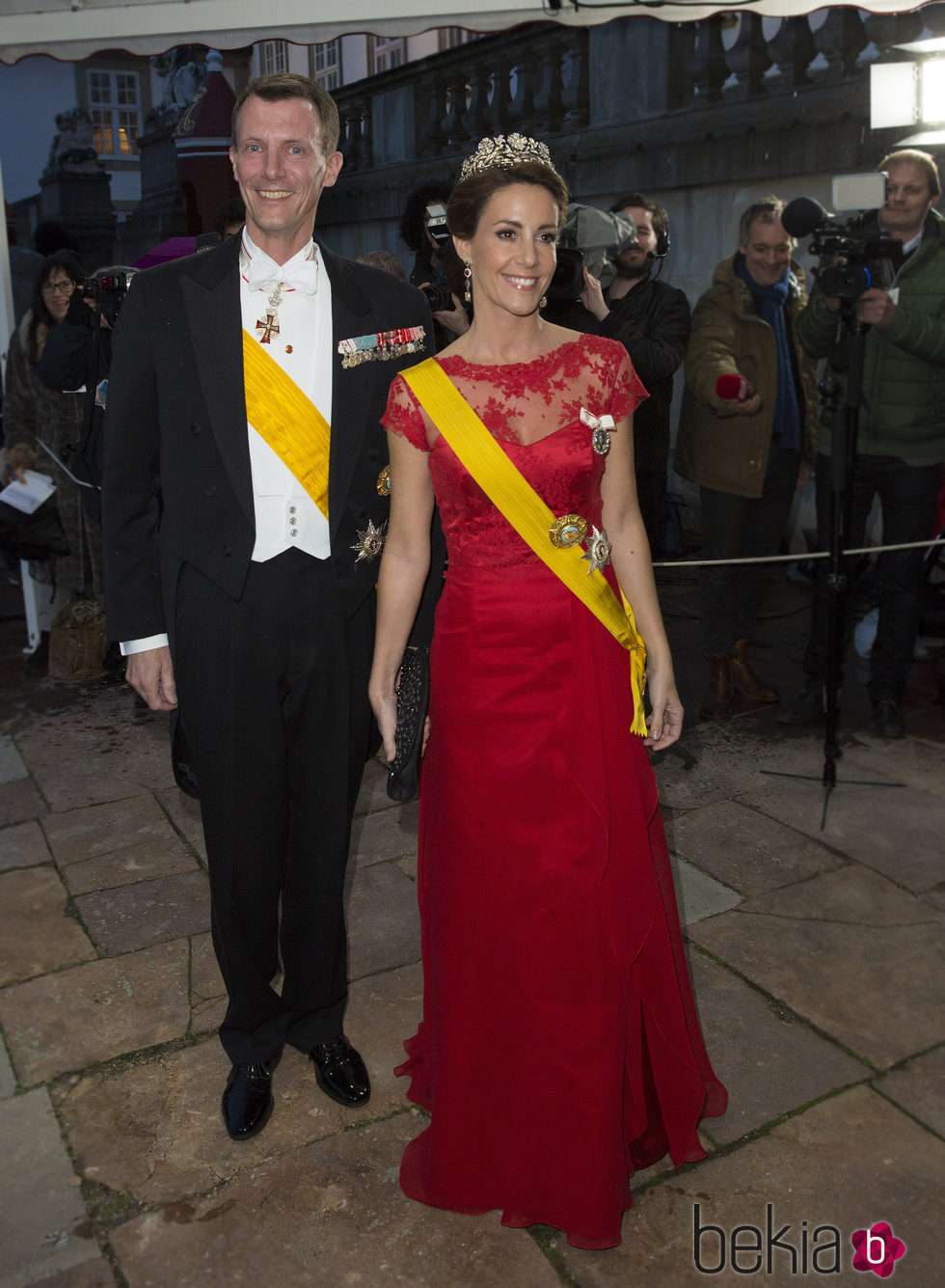 Joaquín y Marie de Dinamarca en la cena de Estado en honor el presidente de México Enrique Peña Nieto