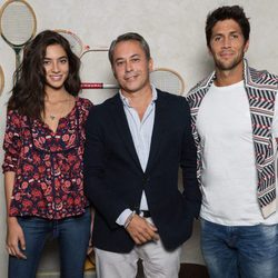 Rocío Crusset con Fernando Verdasco y Luis González director general de Springfield 2015