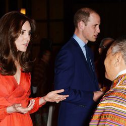 Los Duques de Cambridge en una cena de cooperación entre Inglaterra y Bhutan