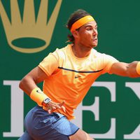 Rafa Nadal jugando la final del Masters 1000 Montecarlo 2016