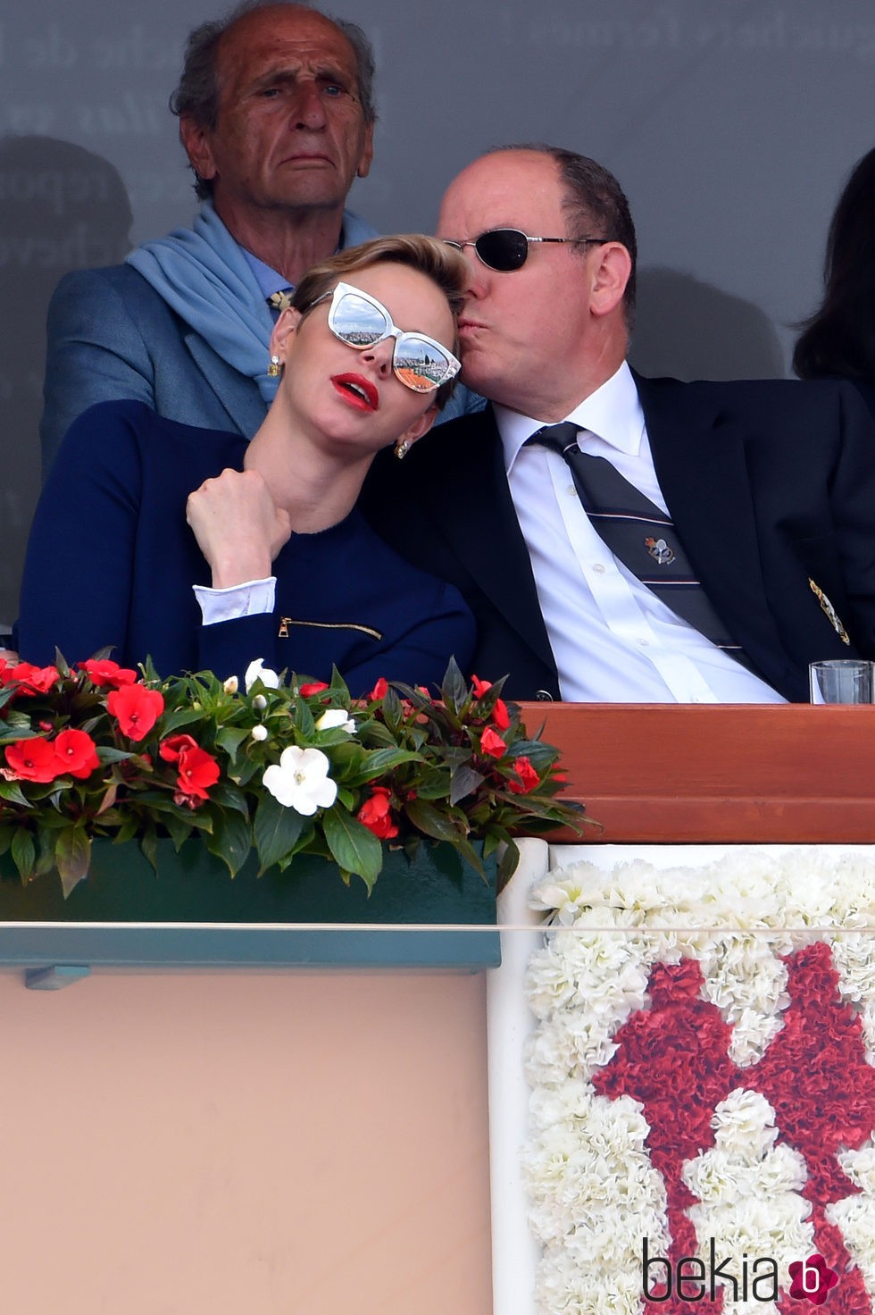 Alberto y Charlene de Mónaco, muy cómplices en la final del Masters 1000 de Monte-Carlo 2016