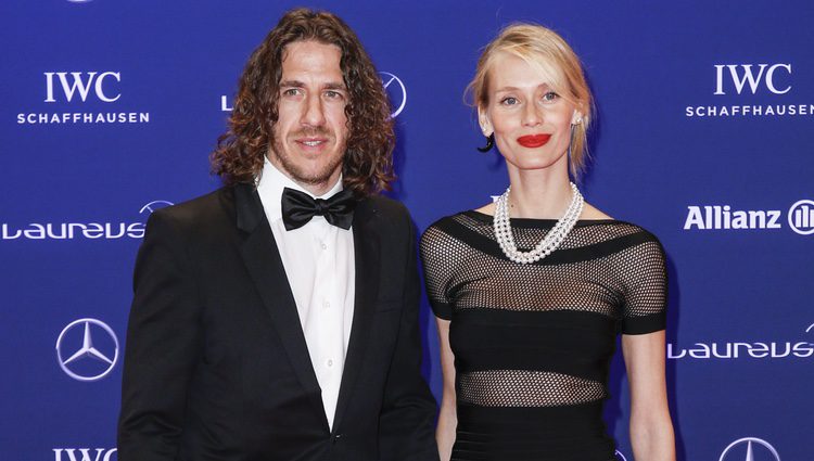 Carles Puyol y Vanesa Lorenzo en los Premios Laureus 2016 en Berlín