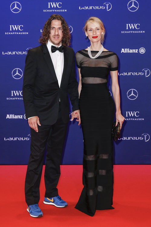 Carles Puyol y Vanesa Lorenzo en los Premios Laureus 2016 en Berlín