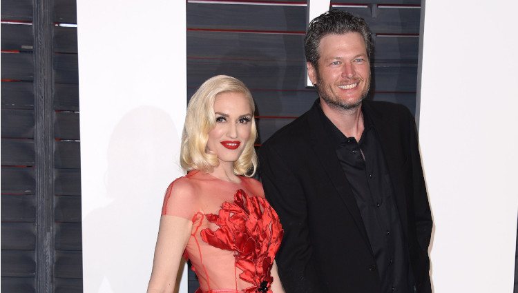 Blake Shelton y Gwen Stefani en la fiesta Vanity Fair 2016