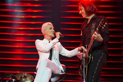 Roxette durante un concierto en O2 Arena en Londres