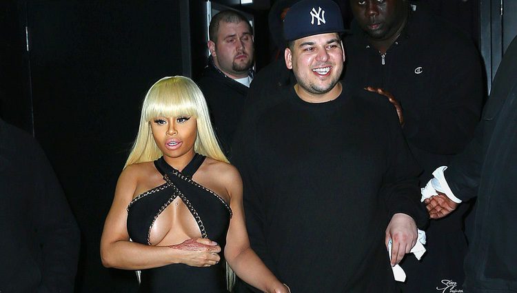 Rob Kardashian junto a su prometida Blac Chyna en Nueva York