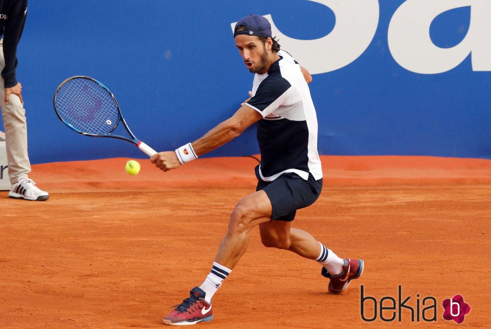 Feliciano López en su debut en el Torneo Conde de Godó 2016