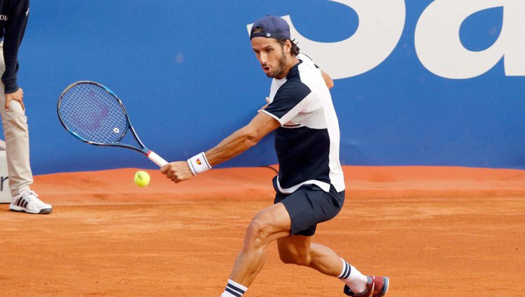 Feliciano López en su debut en el Torneo Conde de Godó 2016