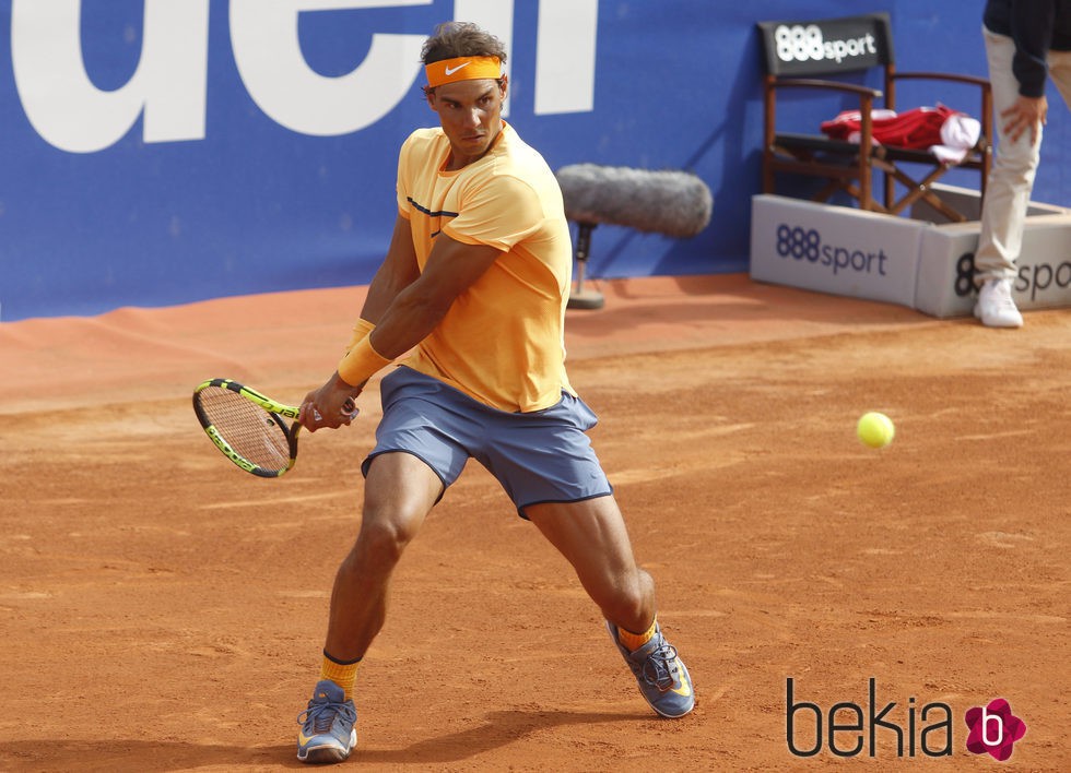 Rafa Nadal en su debut en el Torneo Conde de Godó 2016