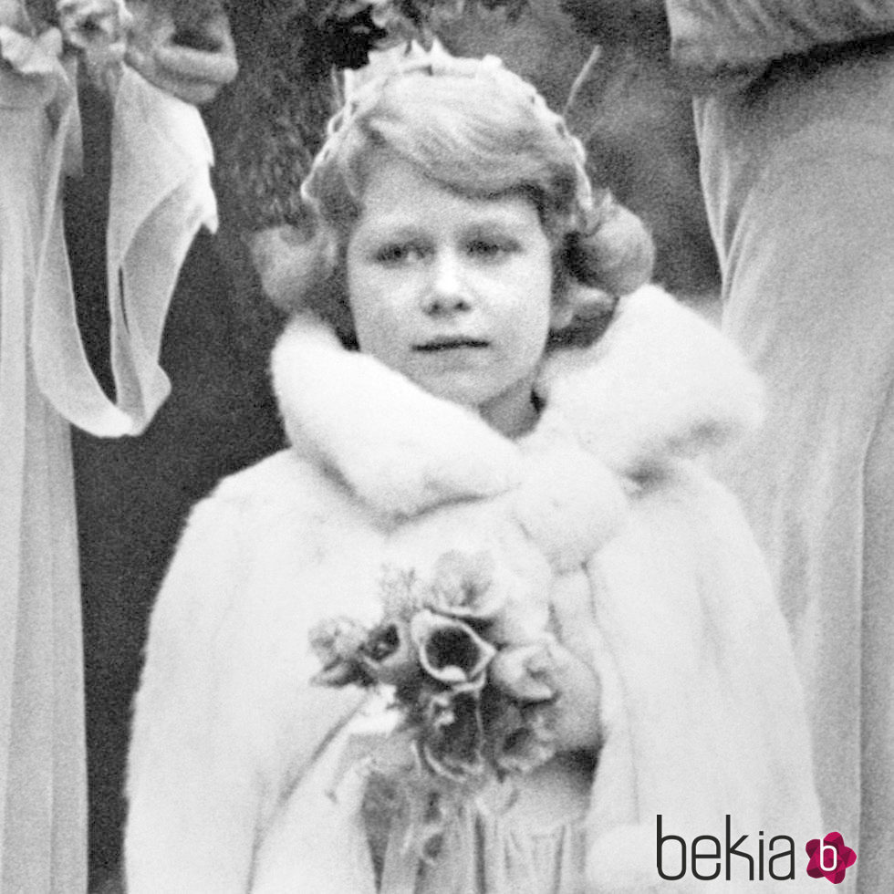 La Reina Isabel cuando era niña