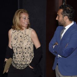 Rocío Carrasco  y Fidel Albiac durante la presentación del sello de Rocío Jurado