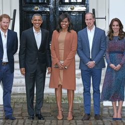 Los Obama con los Duques de Cambridge y el Príncipe Harry en Londres