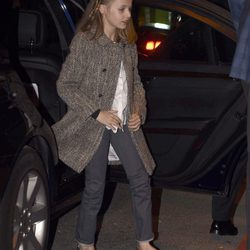 La Princesa Leonor llegando al Estadio Vicente Calderón en la semifinal de la Champions 2016