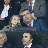 La Princesa Leonor y el Rey Felipe en la semifinal de la Champions 2016